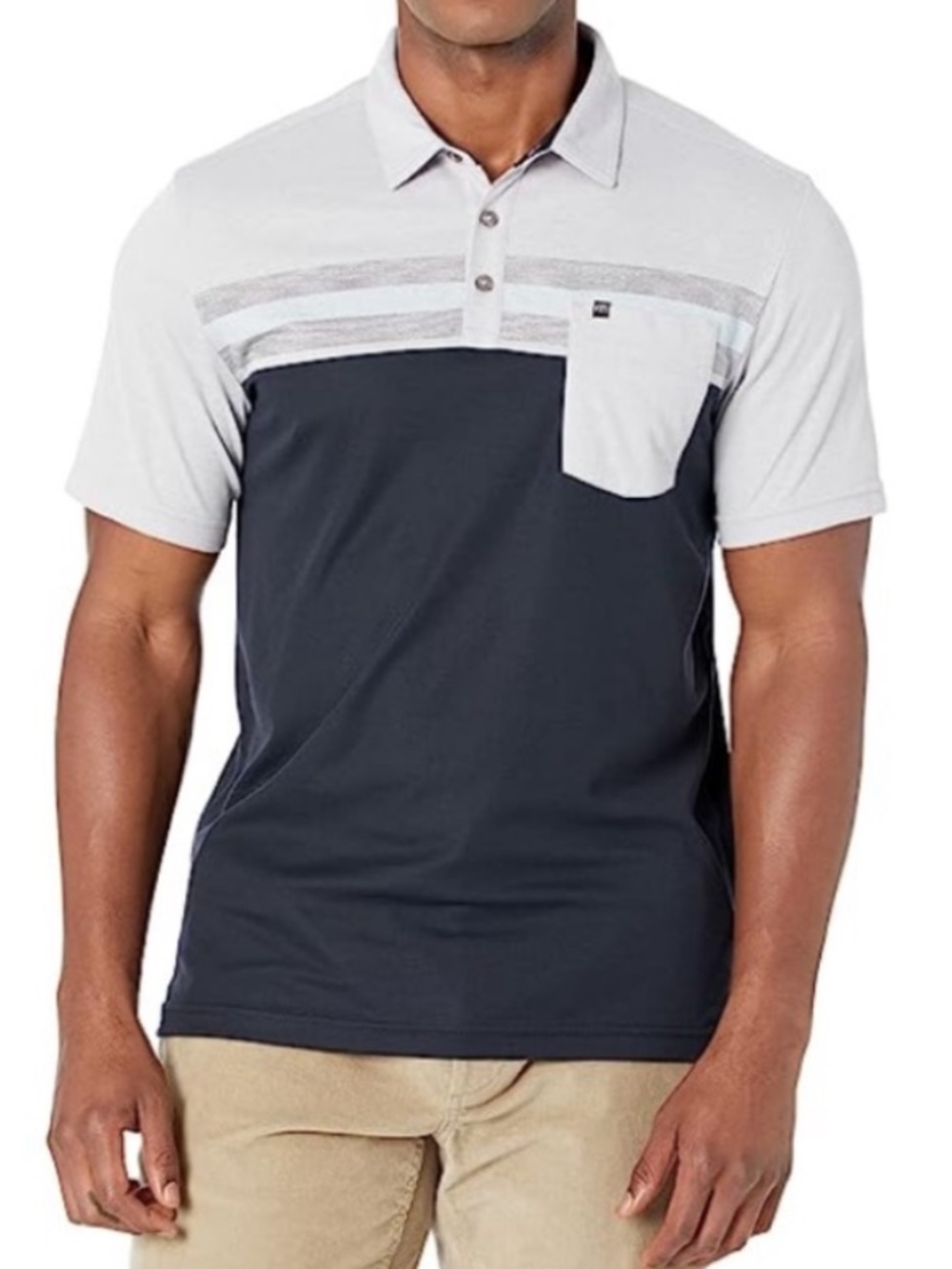 NWT TRAVIS MATHEW Men’s Polo Salad Days Black Grey Medium